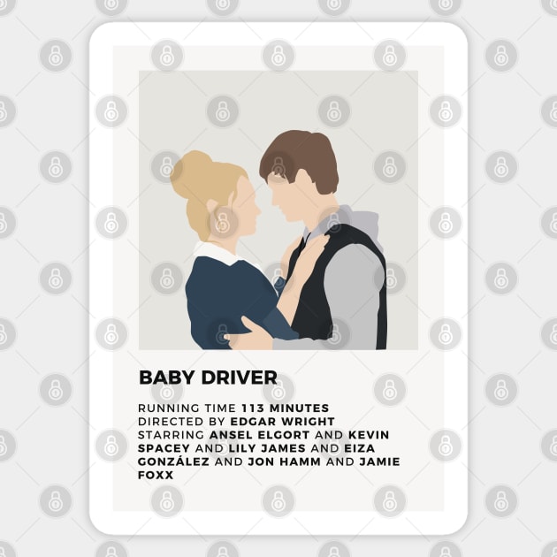 Baby Driver Minimalist Poster Sticker by honeydesigns